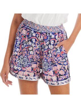 Allison New York Violet Shorts Floral Scarf Size Large New